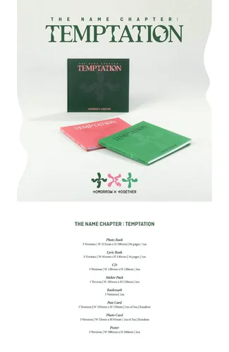 Miniatura 2 de T'omorrow X T'ogether TXT The Name Chapter Temptation Album Nightmare Ver.