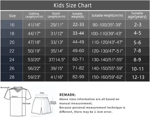 Miniatura 6 de URAISEUS #7 - Conjunto de camisetas de fútbol para niños, uniforme de entrenamiento de equipo deportivo, para niños y niñas