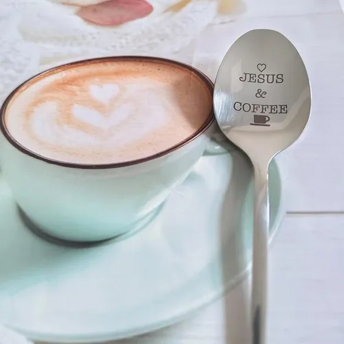 Miniatura 3 de Jesús y cuchara de café regalos para mujeres y hombres, regalo para los amantes del café, regalo para papá, abuela, regalos cristianos
