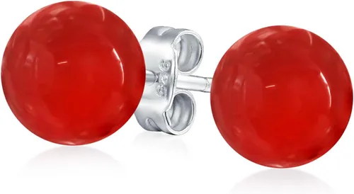Miniatura 22 de Aretes grandes de plata de ley 925 con piedras preciosas naturales de 0.394 pulgadas para mujeres y adolescentes, variedad de piedras de nacimiento