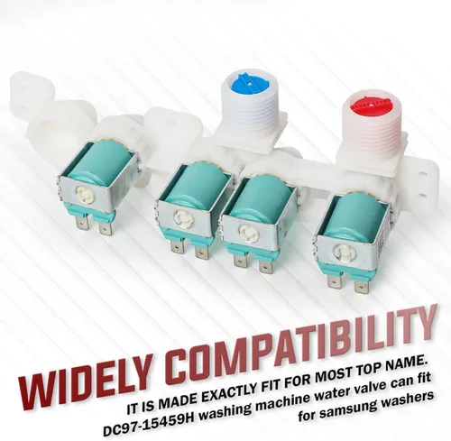 Miniatura 2 de DC97-15459H Conjunto de válvula de entrada de agua compatible con arandelas Sam-sung - Repalces: 3276197, AP5623056, PS4220861, EAP4220861