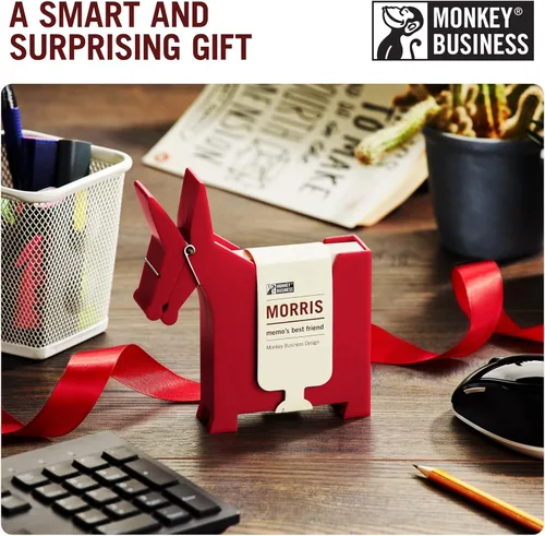 Miniatura 8 de Soporte para notas de la marca Monkey Business en forma de burro. Todos los mensajes del escritorio en un solo lugar, con el diseño en negro