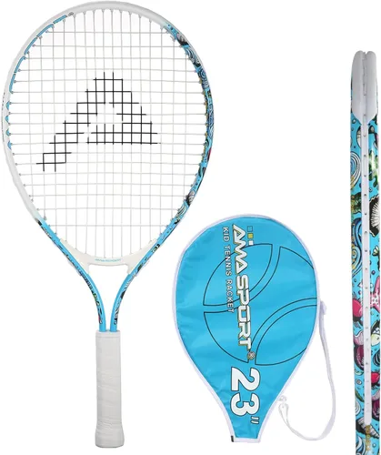 Miniatura 34 de AMA SPORT Raqueta de tenis para niños pequeños, kit de iniciación de raqueta de tenis de 17 a 25 pulgadas para niñas y niños con bolsa de nailon