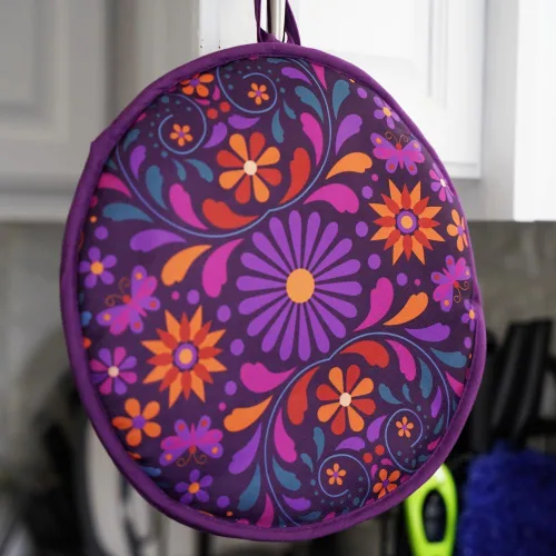 Miniatura 4 de Sophix Bolsa para calentar tortillas, tamaño grande de 12 pulgadas, este soporte de tela con aislamiento térmico mantiene las tortillas, el pan Naan