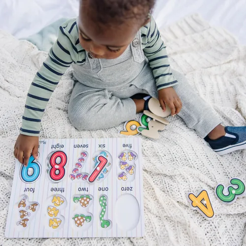 Miniatura 8 de Melissa & Doug, rompecabezas de madera con números (10 piezas)