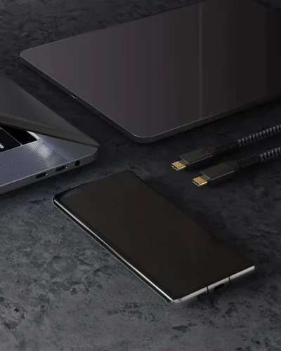 Miniatura 6 de Maxonar Cable Thunderbolt 4 de 16.5 pies de largo con sincronización de datos de 20 Gbps/carga de 100 W y 4K a 60 Hz para dispositivos Thunderbolt