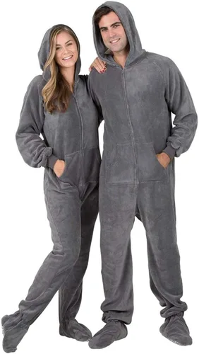 Miniatura 3 de Footed Pajamas - Enterizo con capucha a juego para la familia Suéteres de una pieza para niños, niñas, hombres, mujeres y mascotas, unisex, Candy
