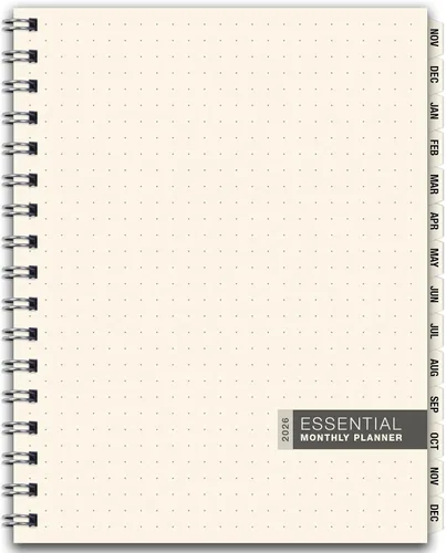 Miniatura 6 de ESSENTIAL - Agenda mensual 2026 con pestañas, 8.5 x 11 pulgadas: 14 meses (noviembre de 2025 a diciembre de 2026), diseño profesional, simple, fácil