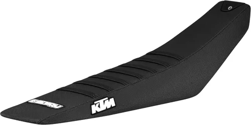 Enjoy Mfg Funda de asiento - Compatible con KTM 2023 SX-SXF 125-450 Logo #352 (Todo Azul KTM KTM Costillas Naranja KTM Enjoy Logos)