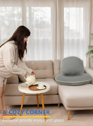 Miniatura 7 de INSEN Almohada de lectura, almohada de espalda para sentarse en la cama para leer, enfermera y relajarse, almohada de lectura para adultos, madres