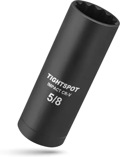 Miniatura 96 de TIGHTSPOT - Llave de tubo de 1/2 pulgada - Dado de impacto superficial de 1 1/4 pulgadas con diseño de 6 puntas anti-redondez, acero CRV tratado