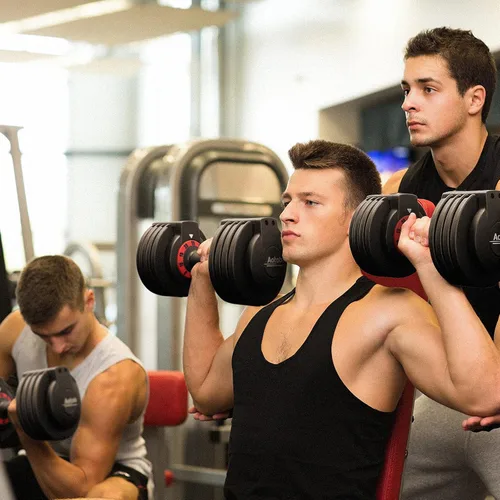 Miniatura 6 de AOTOB Adjustable Dumbbell Set 25/55 Lbs (Pair), Fast Weight Adjustment with Anti-Slip Turning Handle, Space-Saving for Home Gym, Strength Training