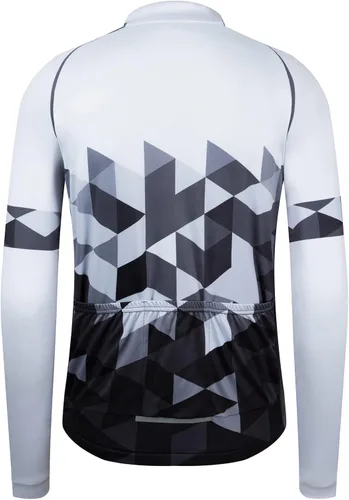 Miniatura 3 de GCRFL Camiseta de ciclismo de manga larga para hombre, con bolsillo de cremallera 3+1, transpirable, de secado rápido
