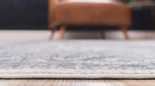 Miniatura 4 de Unique Loom Chateau Collection - Alfombra de área Wilson (2' 2" x 6' 9", alfombra de pasillo, azul oscuro/gris)