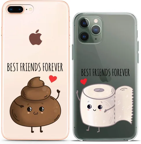 Fundas a juego para parejas compatibles con iPhone 16 15 14 13 12 11 Pro Max Mini Xs X 6s 8 Plus 7+ Xr 10 SE 5 papel transparente cubierta delgada y