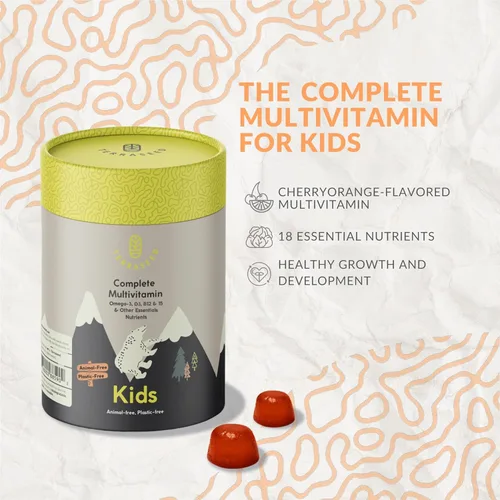 Miniatura 5 de Complete Kids - Gomitas multivitamínicas con Omega 3, 6, 9, vitamina B12, ácido fólico, yodo, vitamina C, zinc, vitaminas esenciales diarias