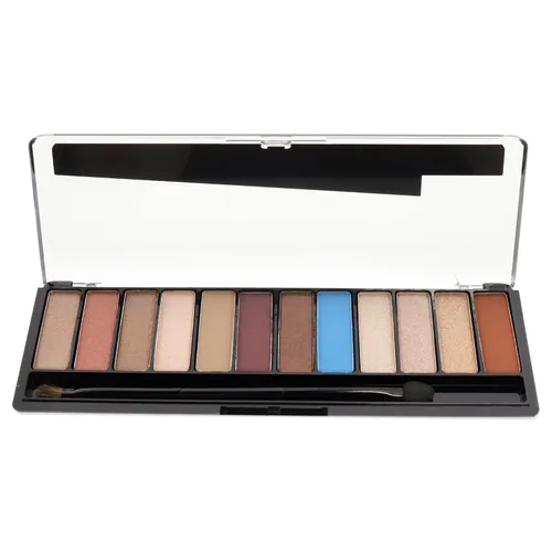 Miniatura 2 de Rimmel London Magnif'Eyes Paleta de sombras de ojos, 12 tonos, fórmula mezclable, versátil, 012, Reloaded, 0.5 onzas