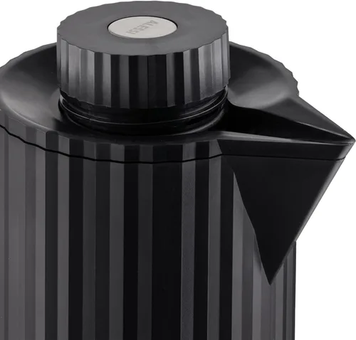 Miniatura 3 de Alessi Plissé MDL12 B - Jarra termoaislada en resina termoplástica con doble pared de vidrio térmico en el interior, color negro