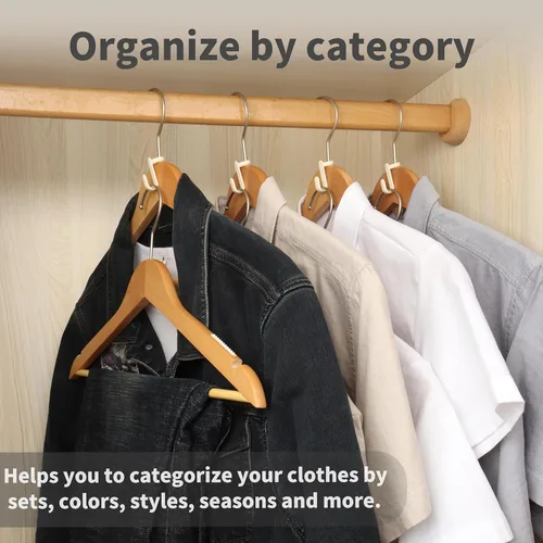 Miniatura 4 de 50 ganchos para colgar para colgar ropa, ahorro de espacio para ropa. Ganchos para colgar ahorran espacio. Gancho de conector para colgar perchas