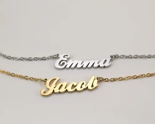 Miniatura 6 de Collar con nombre grabado personalizado para mujeres amigas