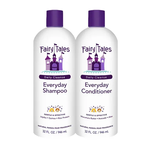 Fairy Tales Set de champú y acondicionador diario para niños - Producto natural definido suave, sin enredos, hidratante y nutritivo, ingredientes