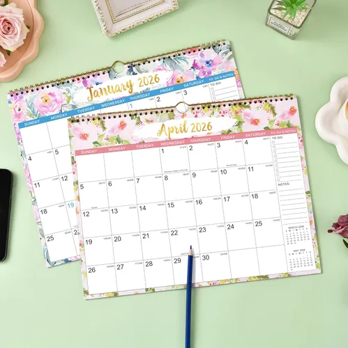 Miniatura 3 de Calendario de pared 2026 – enero 2026 – diciembre 2026, calendario 2026, 14.7 x 11.5 pulgadas, calendario 2026 de 12 meses, encuadernado en espiral