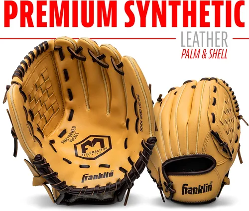 Miniatura 2 de Franklin Sports Field Master Baseball + Softball Glove - Field Master Adult + Youth Baseball + Softball Mitt - Men's + Women's Gloves - Right Hand