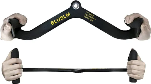 Miniatura 3 de BLUSLM LAT Pull Down Bar for Cable Machine, LAT Pulldown Attachments T-bar V-bar Cable Attachment for Gym, Back Tricep Strength Training Handle