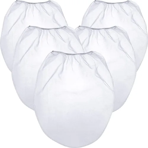 Miniatura 16 de Patelai 200 bolsas de filtro de pintura de 5 galones de malla fina regular/coladores elásticos para uso con pulverizadores de pintura (blanco)