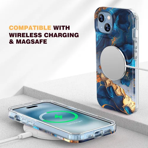 Miniatura 31 de Diaclara Funda diseñada para iPhone 16, mejorada [protección completa de la cámara], carcasa resistente de cuerpo completo con protector de pantalla