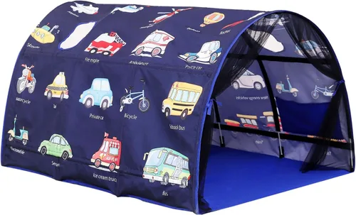 Tienda de Cama para Niños Camas Individuales - Zoológicos y Coches Tiendas de Juego Maravillosas Niños Niñas Tienda de Juego Interior Ventilada para