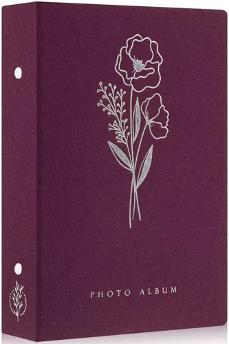 Miniatura 26 de Lanpn - Álbum de fotos autoadhesivo de lino, 40 páginas, álbum de fotos para manualidades, páginas adhesivas magnéticas, contiene fotos de 4 x 6, 7