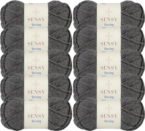 Miniatura 20 de Sensy Roving - Ovillo de lana multicolor, 3.5 onzas, 132 yardas, calibre 5, voluminoso (otoño)