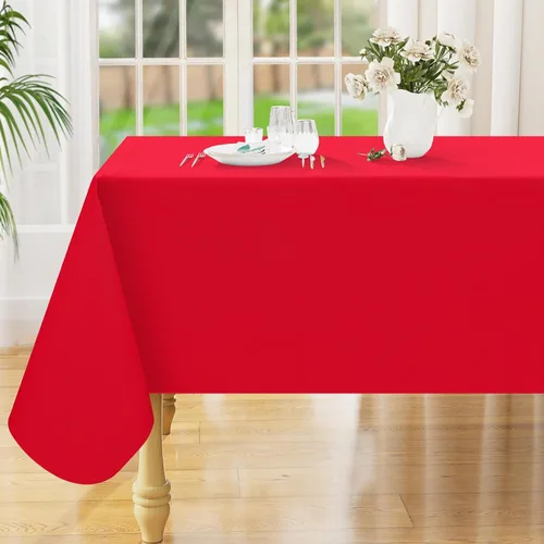 Miniatura 24 de Smiry Mantel cuadrado de vinilo impermeable de 54x54 pulgadas, protector de manteles de vinilo lavables, funda de mesa resistente a derrames