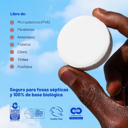 Miniatura 7 de Pastillas limpiadoras de inodoro BLUELAND, paquete de 2, 28 unidades, menta y eucalipto, sin plástico, sin químicos agresivos, a base de plantas