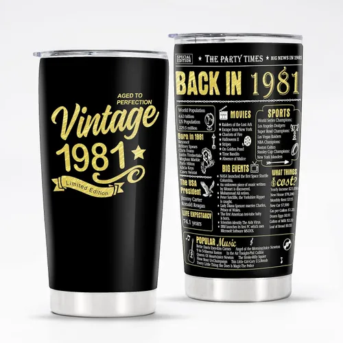 Miniatura 15 de Vasos de feliz cumpleaños 95 para hombres y mujeres, regalos de acero inoxidable en el año 1931, regalo de cumpleaños de 95 años para esposa