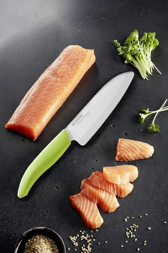Miniatura 2 de Kyocera Advanced Series, cuchillo de pelar de cerámica, hoja blanca de 3 pulgadas, Verde
