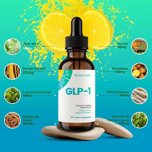 Miniatura 2 de Huritan's Vride GLP-1 Gotas para Mujeres y Hombres - Suplemento GLP-1 Prémium con Berberina, Canela y Bromelaína para el Bienestar Diario - Pack de 2