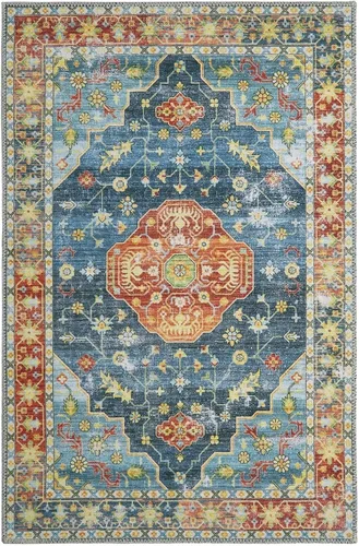 Miniatura 19 de COZYLOOM Alfombra vintage de 2 x 6 pies, estilo oriental con estampado floral, envejecida, estética, bohemia, de felpilla, para entrada, pasillo