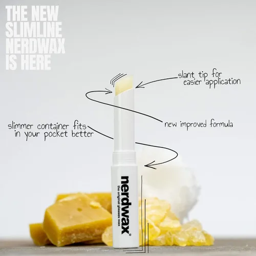 Miniatura 3 de Nerdwax Cera para gafas, paquete económico de 4 unidades, lentes para evitar deslizamientos, retenedor antideslizante para gafas, como se ve