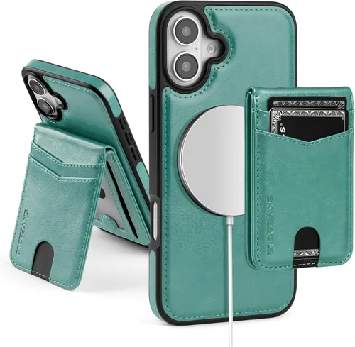 Miniatura 85 de SkyEagle Magsafe - Funda magnética 2 en 1 desmontable para iPhone 11 Pro Max con tarjetero, para mujeres y hombres, piel sintética con bloqueo RFID