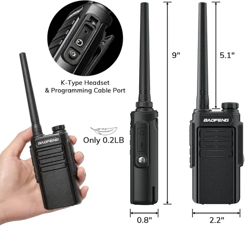 Miniatura 8 de BAOFENG Radio MP31 GMRS Radio portátil de dos vías, walkie talkies recargables impermeables con escaneo y recepción NOAA, compatible con repetidor