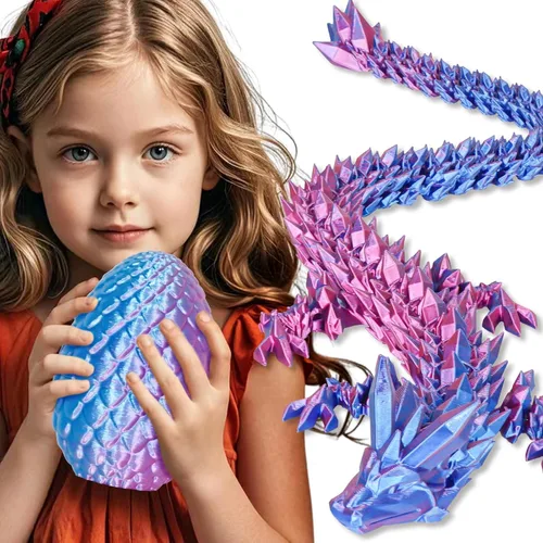 Miniatura 17 de Huevos de dragón pequeños con dragón en el interior, regalos divertidos sorpresa impresos en 3D para niños, juguetes fidget articulados de dragón Oro