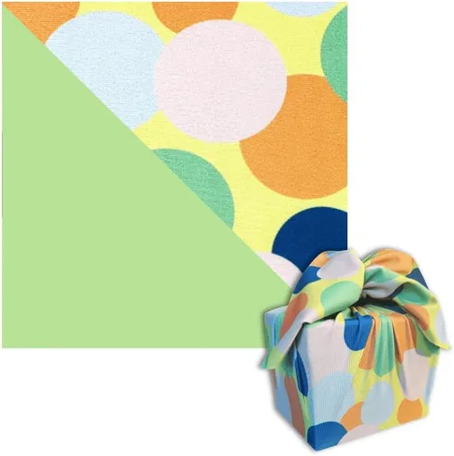 Miniatura 9 de SHIKIWRAP Envoltura de regalo de tela reutilizable – Pequeño 18 pulgadas azul profundo ecológico reversible, envoltura de tela Furoshiki elástica