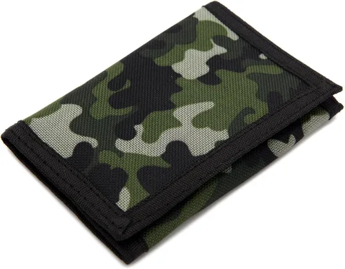 Cartera de bloqueo de RFID (identificación de frecuencia de radio) de tres partes de lona, para deportes al aire libre, para niños. Cartera de