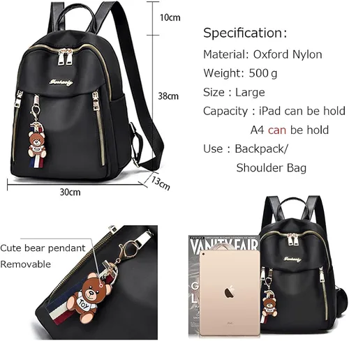 Miniatura 2 de Mochila para mujer, impermeable, ligera, a la moda, casual, de viaje, para mujer