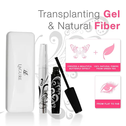 Miniatura 2 de 3d Fibra Lash Mascara – libre caso – PREMIUM – Fiber Mascara para longitud de 300 x y el volumen – Impermeable, Smudge – , hipoalergénico, Last larga