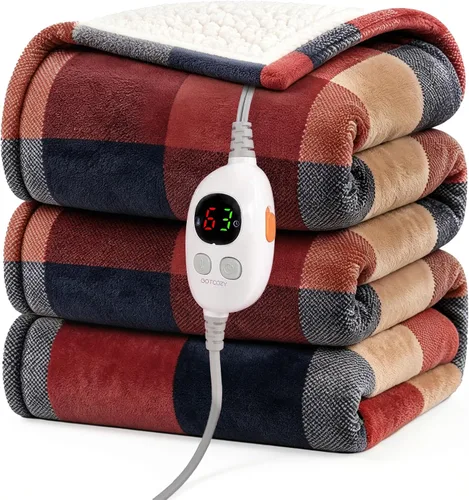 Miniatura 13 de GOTCOZY Manta Térmica Eléctrica 50 x 60 pulgadas - Manta Eléctrica con Botón de Un Toque 10 Niveles de Calefacción y 9 Ajustes de Tiempo Manta