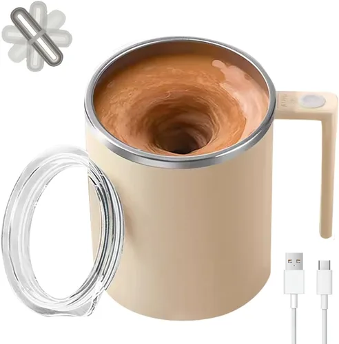 Miniatura 11 de Taza de café autoagitable, apta para café, leche, cacao y otras bebidas, botella aislada (temperatura negra, 12 onzas)