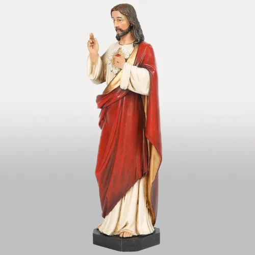 Miniatura 3 de Estatua católica BC del Sagrado Corazón de Jesús, 6" H decoración del hogar de Jesucristo, figura católica coleccionable, regalos religiosos, hecha